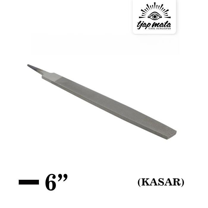 Kikir Besi Flat (Kasar) 6 " Tanpa Gagang Original TJAP MATA / CAP MATA