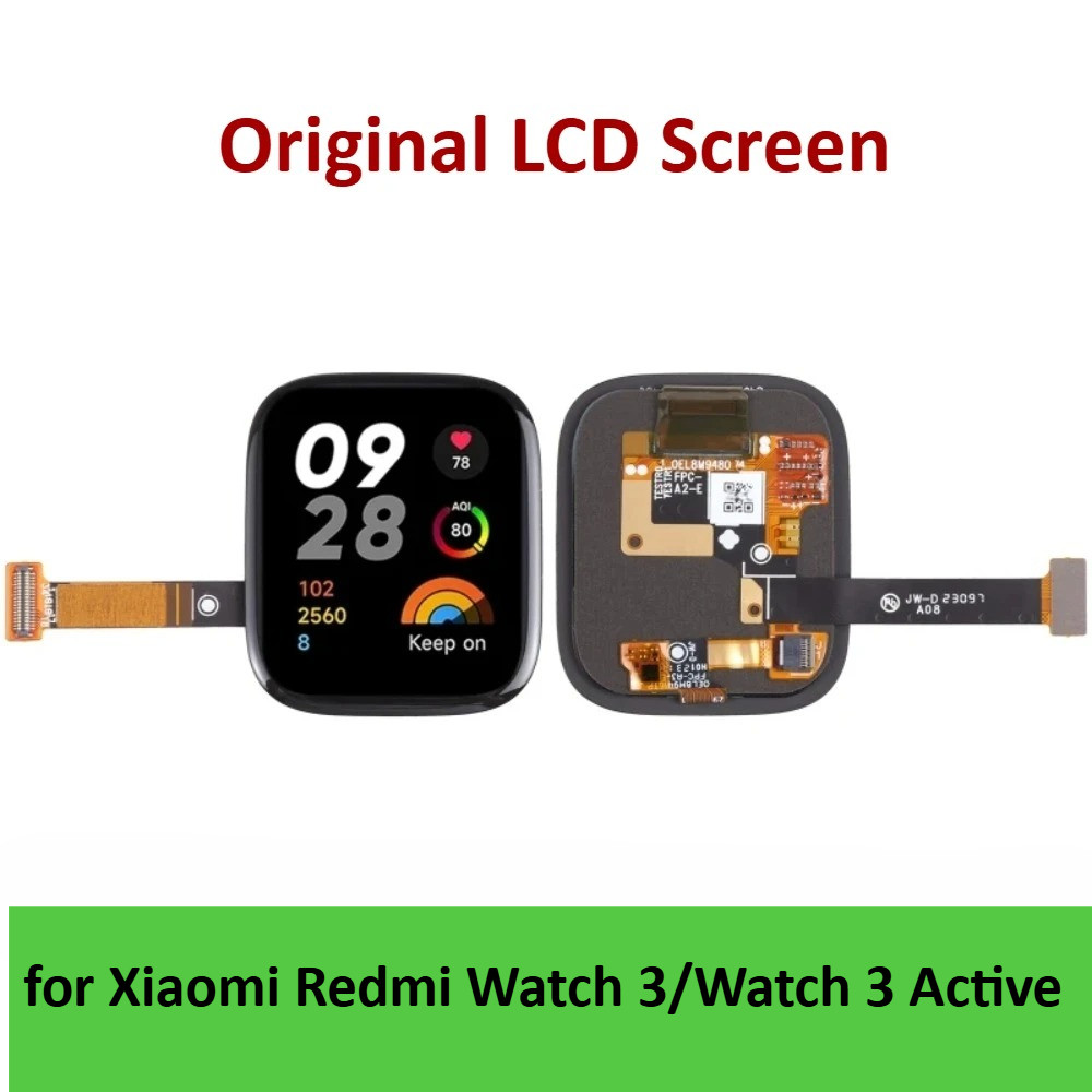 Original LCD Screen Full Assembly for Xiaomi Redmi Watch 3/Redmi Watch 3 Active Full Assembly Watch 
