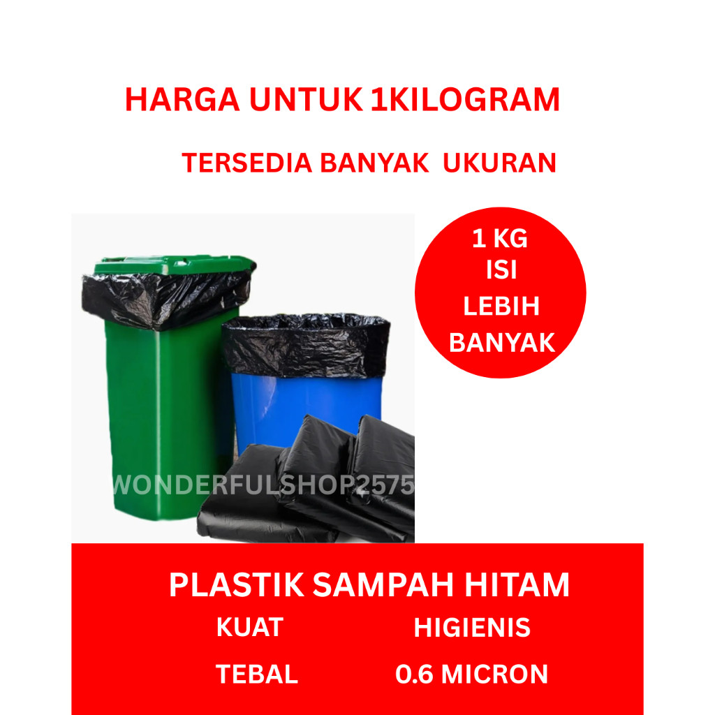 Plastik Sampah  Kantong Plastik Sampah Hitam Tebal Besar Jumbo