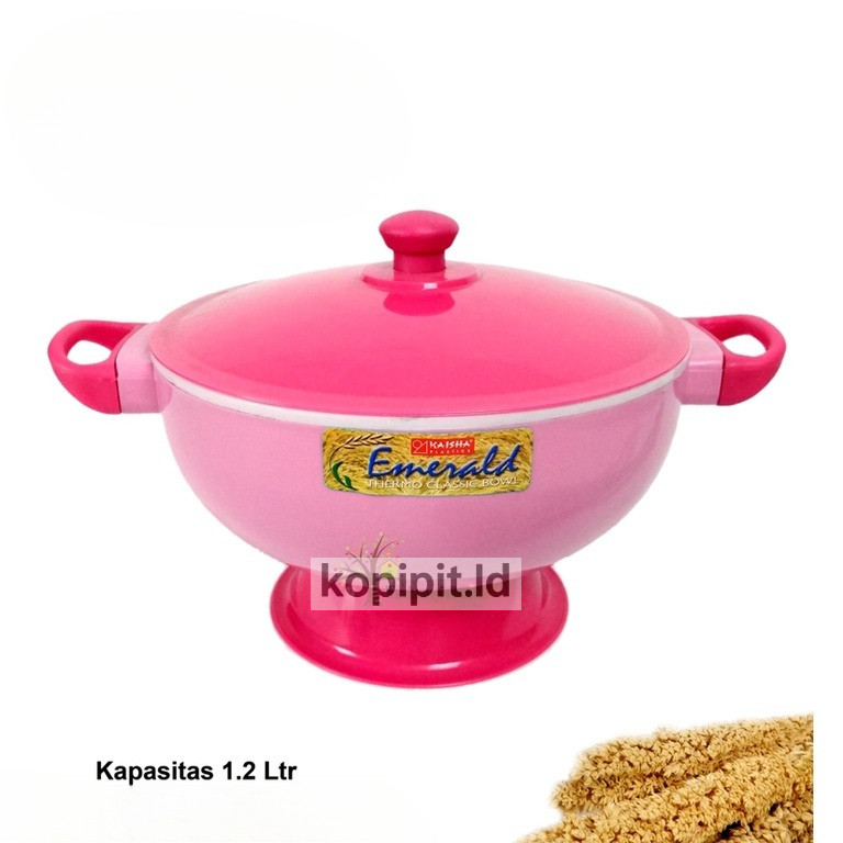CETING NASI TAHAN PANAS/TEMPAT NASI MODEL THERMOS KHAISHA EMERALD