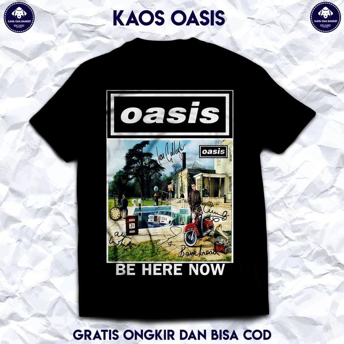 (COD) Kaos Band Rock Oasis. T Shirt Band Rock Oasis Original. Baju Distro. - S