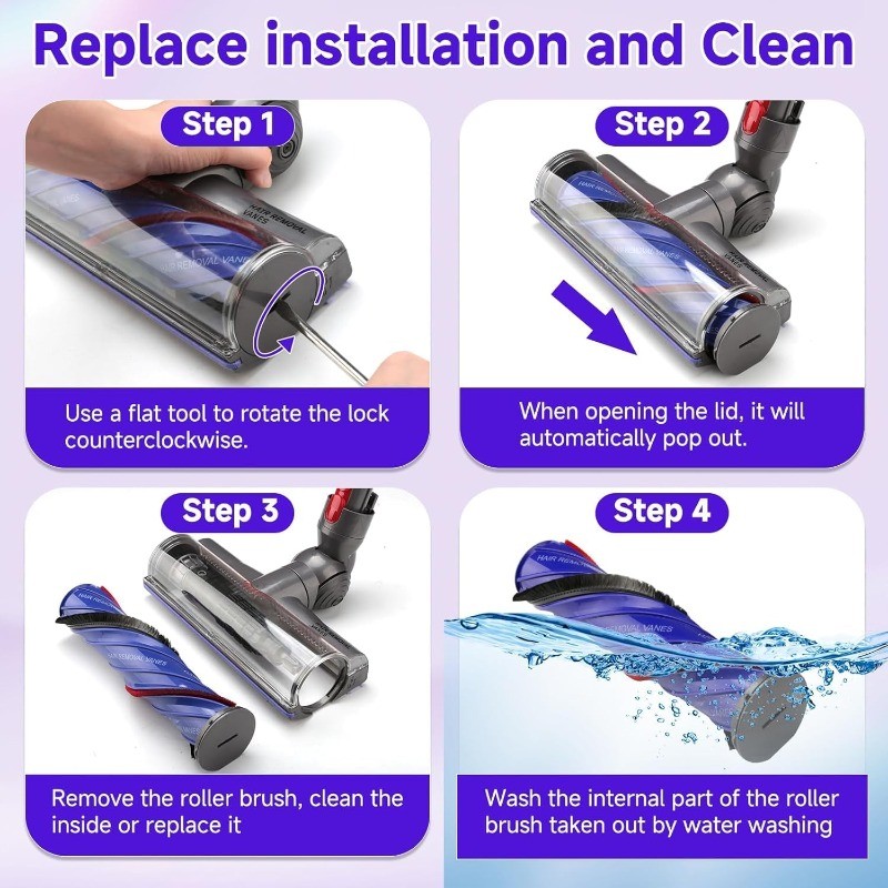 Original second-generation anti-winng electric rect drive brush For Dyson V11 V15 V10 V8 V10 Slim V1