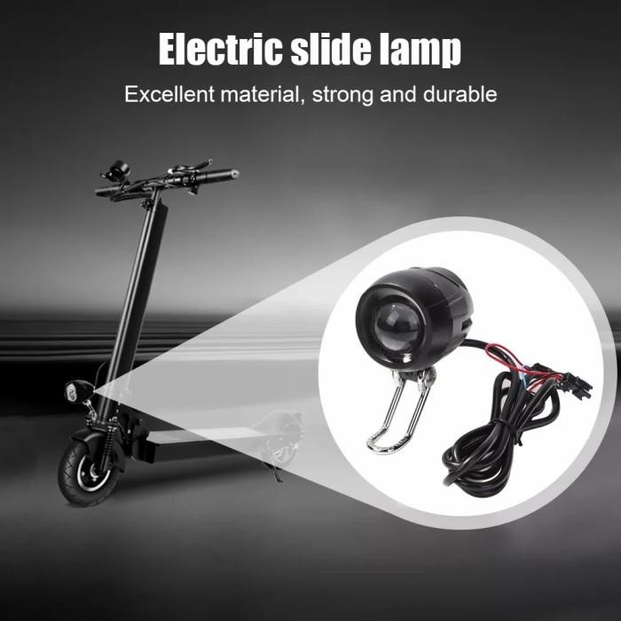 lampu dan klakson scooter dan sepeda listrik 36v 48v headlamp skuter