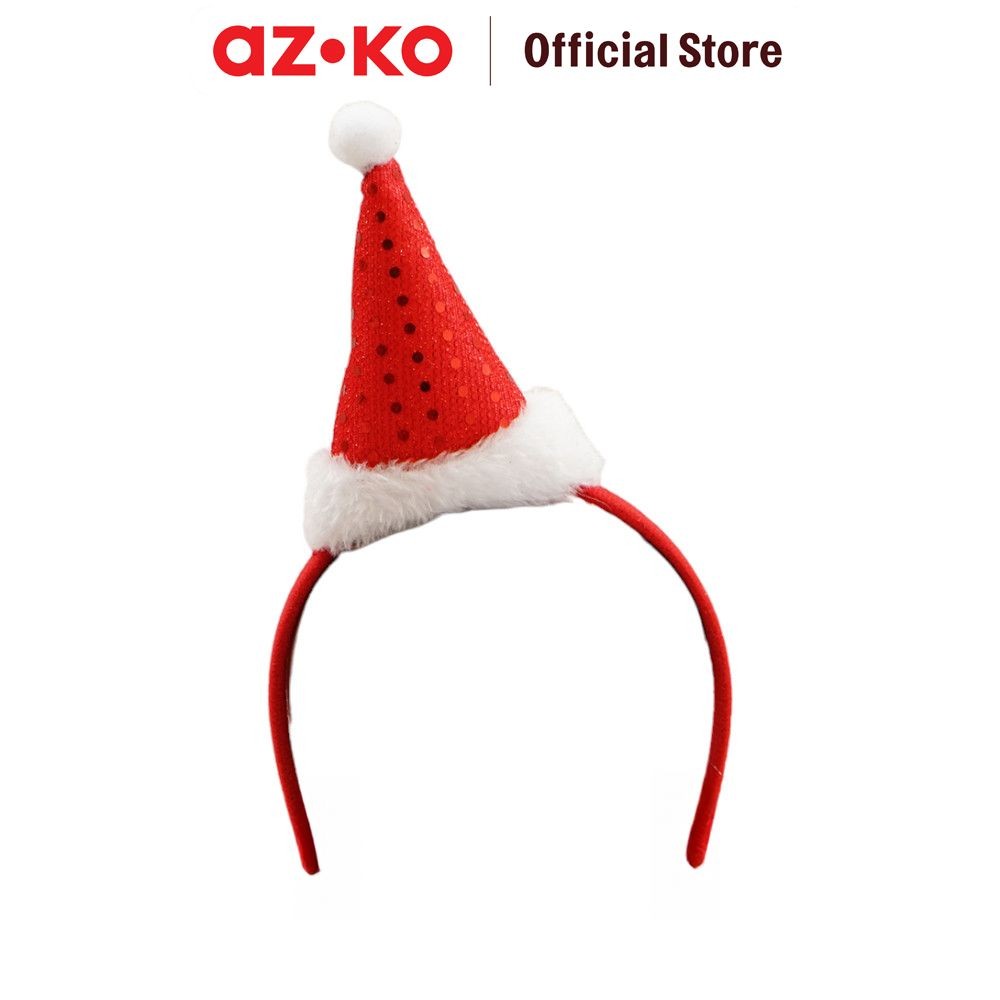 AZKO Noelle Bando Natal Christmas Hat - Merah Hiasan Natal Pernak Pernik Natal Ornamen Natal Dekoras