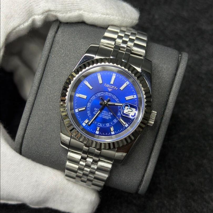 Seiko Submariner Skydweller Blue NH35 Automatic