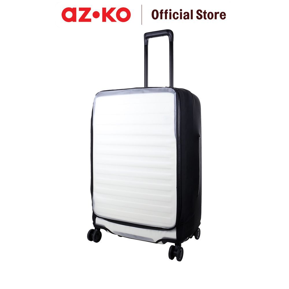AZKO Passport Sarung Koper Front Open Trunk Transparan Pelindung Koper Luggage Cover Sarung Trolley 
