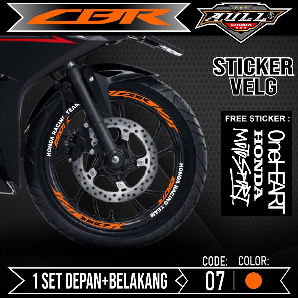 STICKER STIKER Cutting Velg CBR 150R - Aksesoris Stiker Cutting Sticker List Velg Motor Honda CBR150