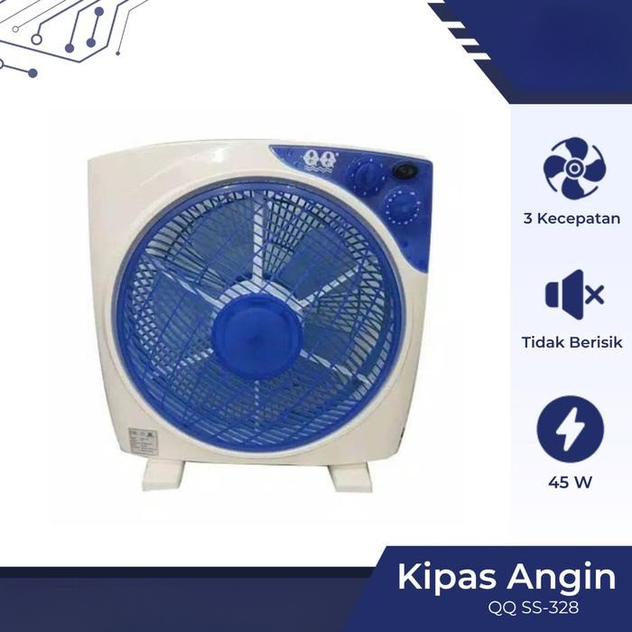kipas angin kotak | kipas angin duduk BOX FAN PUTIH QQ 328