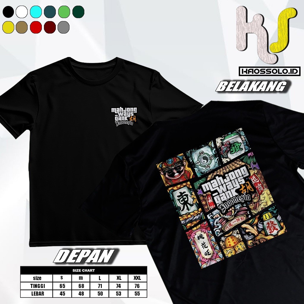 Kaos Mahjong Ways Gank - Baju Game Online Slot Mahjong Ways PG Soft