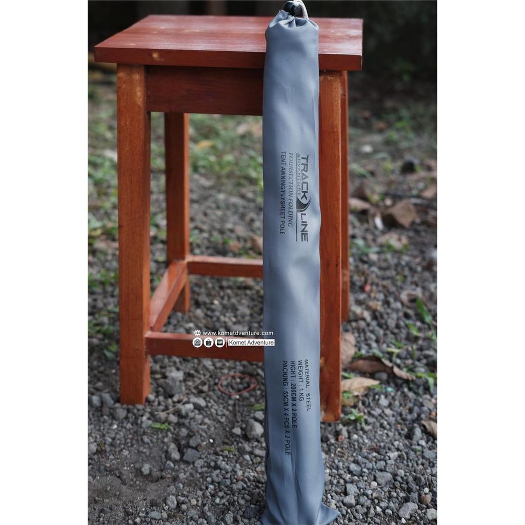 Tiang Flysheet Tinggi 200cm Tiang Frame Flysheet - Abu-abu