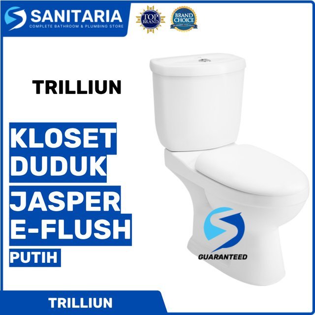 Kloset Duduk Jasper E-Flush Putih Trilliun