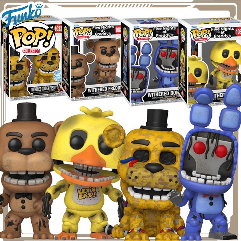 Funko Pop Original Five Nights At Freddy's1086 Withered Freddy Doll Action Figure Toys for Boys Girl