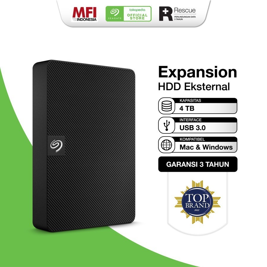 Seagate Expansion Hardisk Eksternal 4TB - Garansi Resmi