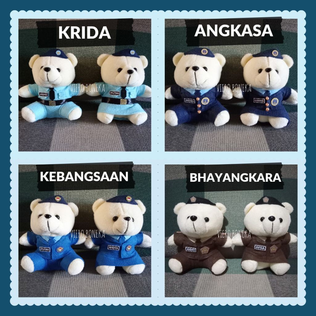 Boneka Mini SMA Taruna Krida Nusantara Angkasa Kebangsaan Bhayangkara Hadiah Pelantikan Wisuda