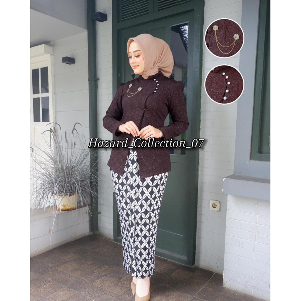 LAVONNE.STORE Janggan Kretek Viral - Kebaya Janggan Gadis Ayu Jawa Elegan - Janggan Tunik Modern Keb