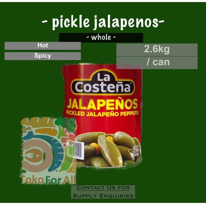 Jalapeno Pepper Whole / acar jalapeno / Pickled Jalapeno whole 2.6kg