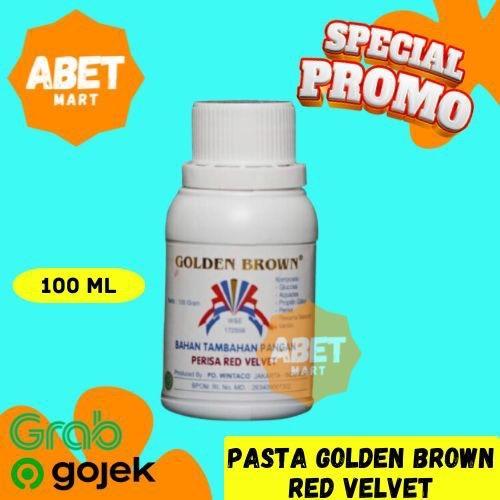 GOLDEN BROWN Pasta RED VELVET 100ml - 100 ml Perisa Perasa Ekstrak Makanan Minuman Extract Paste Mer