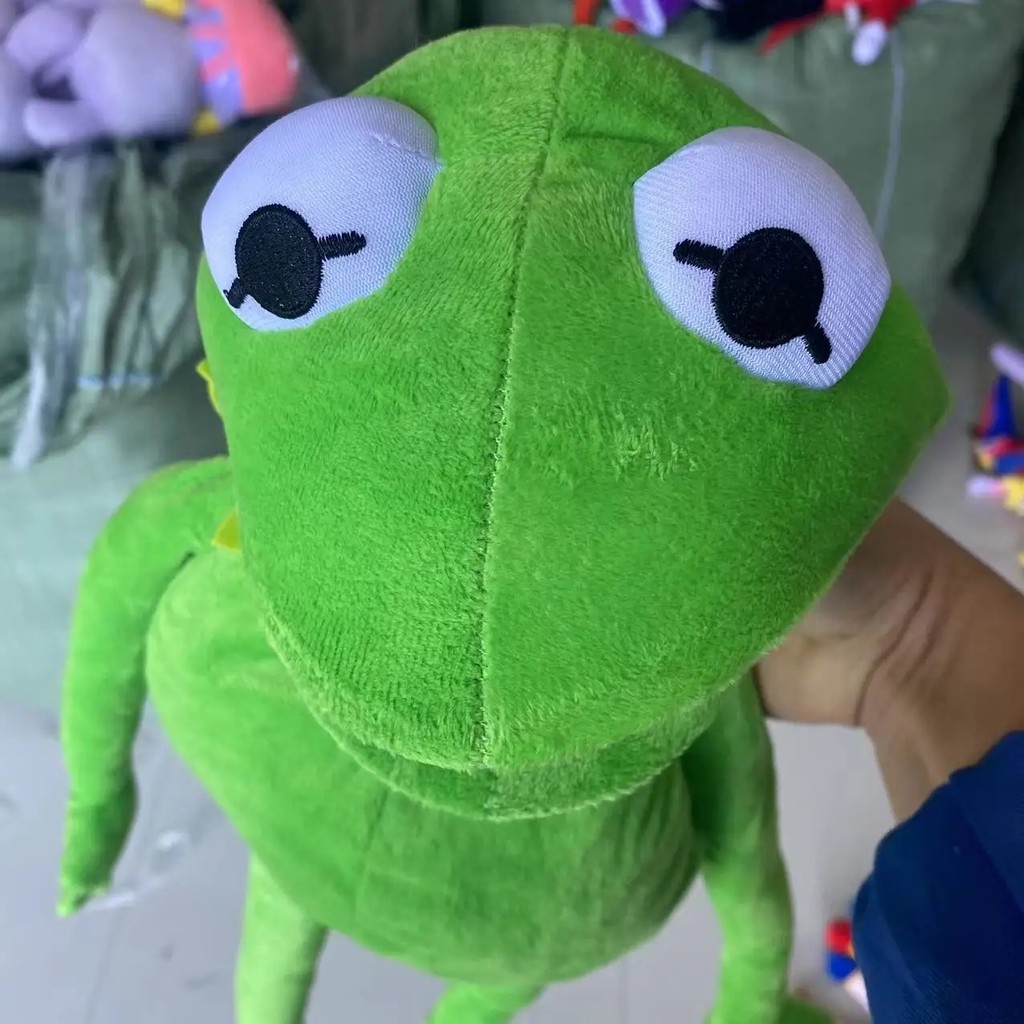 Kermit The Frog Funny Plush Doll Hand Puppet Soolbag Frog Animal Plush Toy Big Doll Ventriloquist Pe