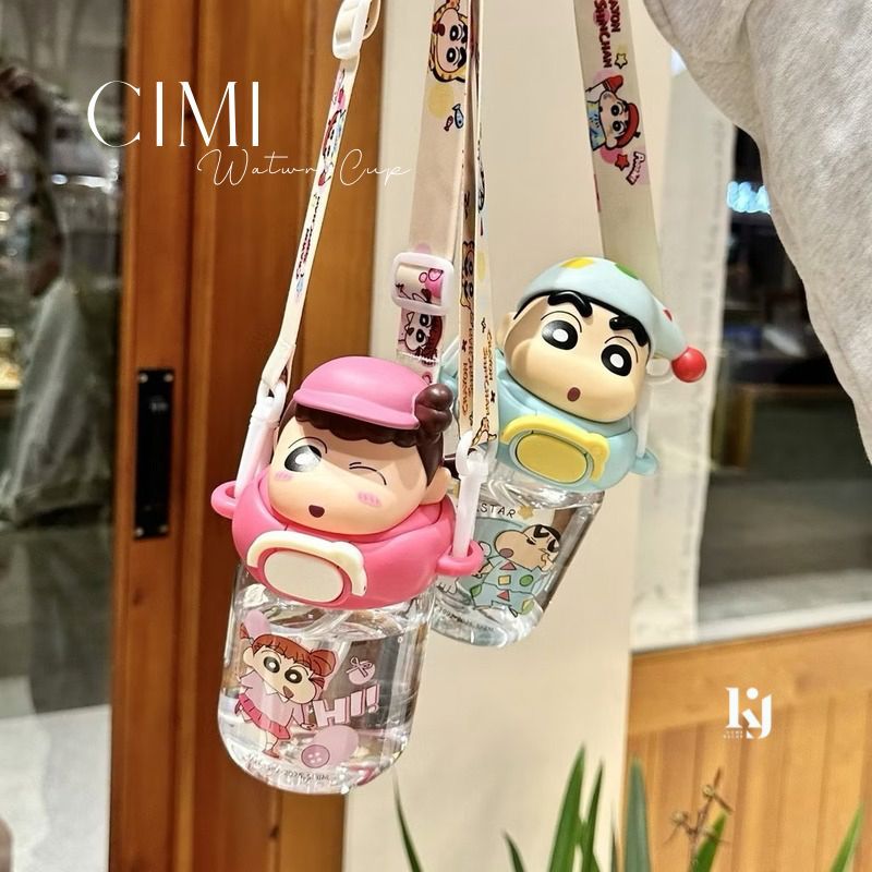 [BARKAN]CIMI Water Cup / Tumbler Anak Lucu Cartoon Shinchan Tumbler Tali Anak