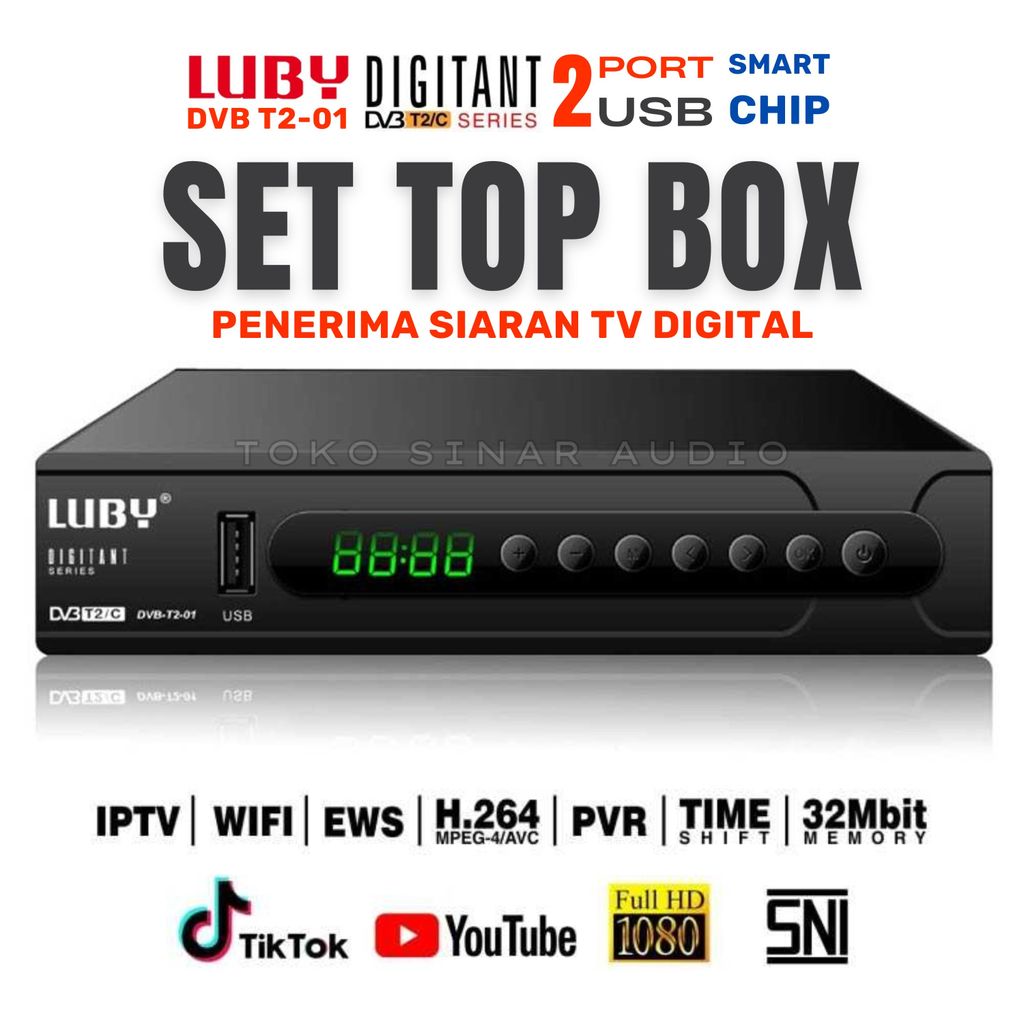 {CID} Set Top Box Antena TV Digital Terbaik Luby DVB -T2-01 STB TV Box Digital Murah TV Tabung TV Re