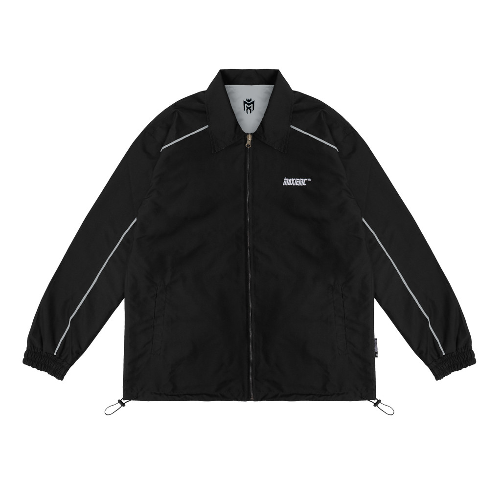 Moxie Parker Reversible Coach Jacket - Black / Silver Grey