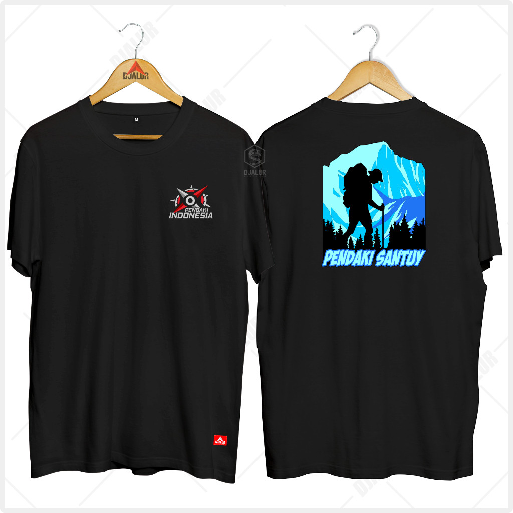 Kaos Pendaki Santuy Kaos Distro Pendaki Indonesia Premium Cotton Combed