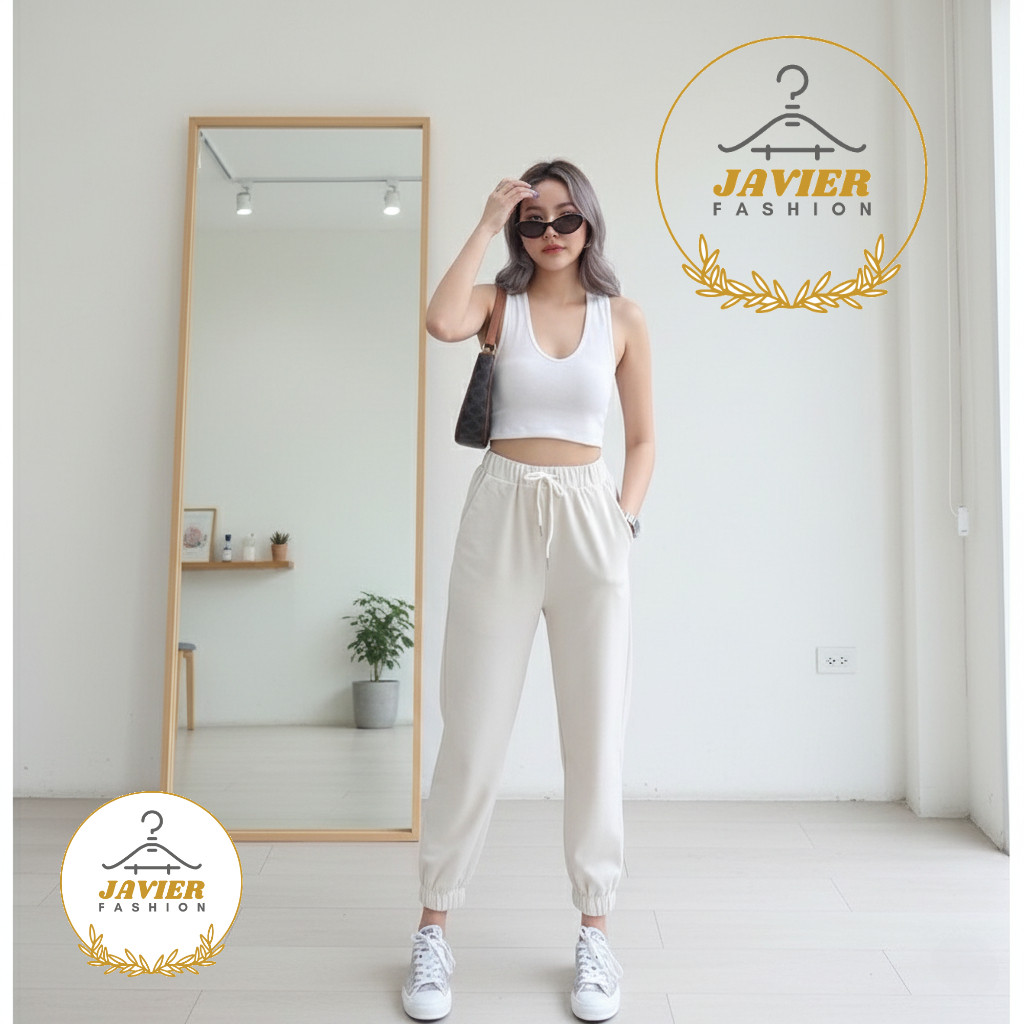 JF003- Sweatpant Jogger HM Wanita | Celana Panjang Jogger Wanita
