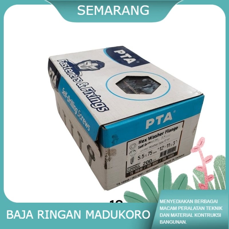 BAUT ROOFING KAYU SEKRUP KAYU ROOFING ATAP 7.5CM M5.5X75 ISI 200