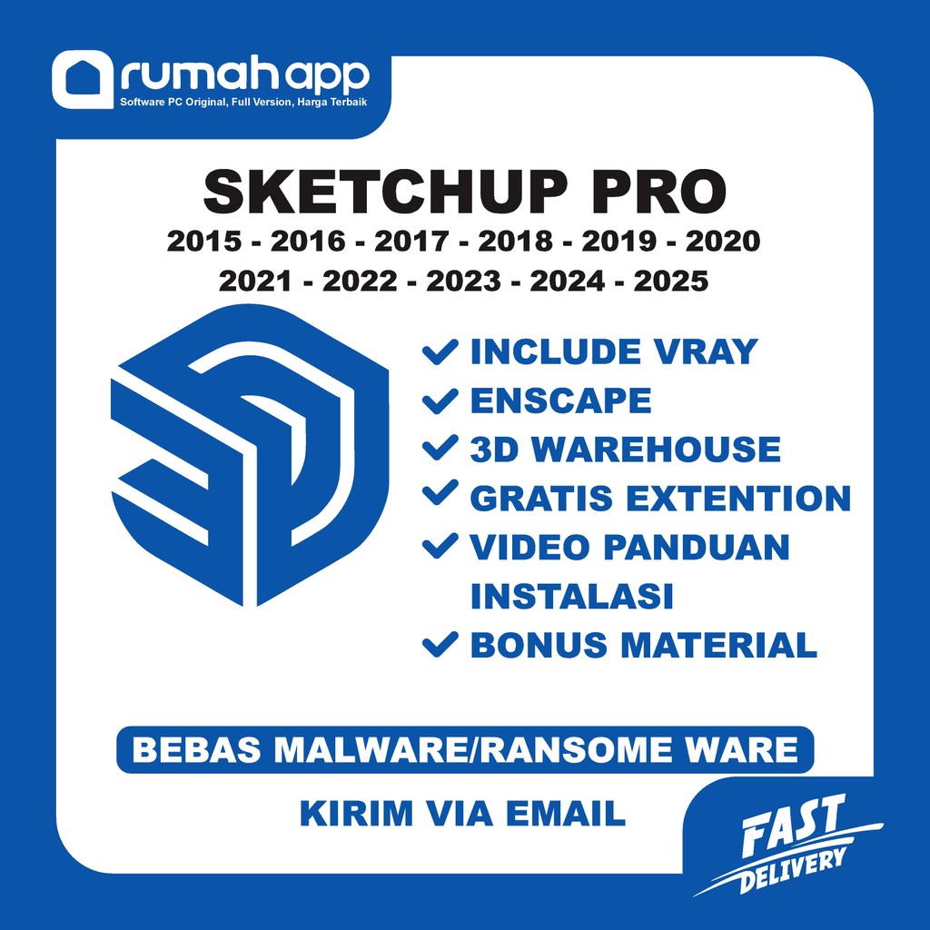 Sketchup Pro 2026 + Vray + Enscape Full Version Original Lifetime + Panduan Instalasi (WIN & MAC)