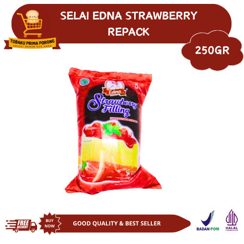 SELAI EDNA STRAWBERRY REPACK 250 GR / selai strawberry