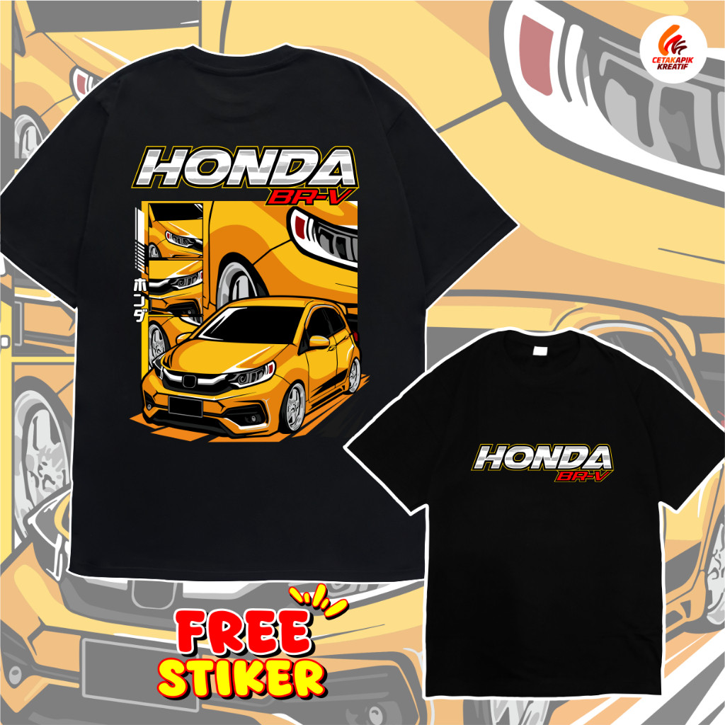 kaos Premium Anak Dewasa Mobil Indonesia Terbaru Kaos Honda BRV Grand Max Terbaru Cotton Combed 24S