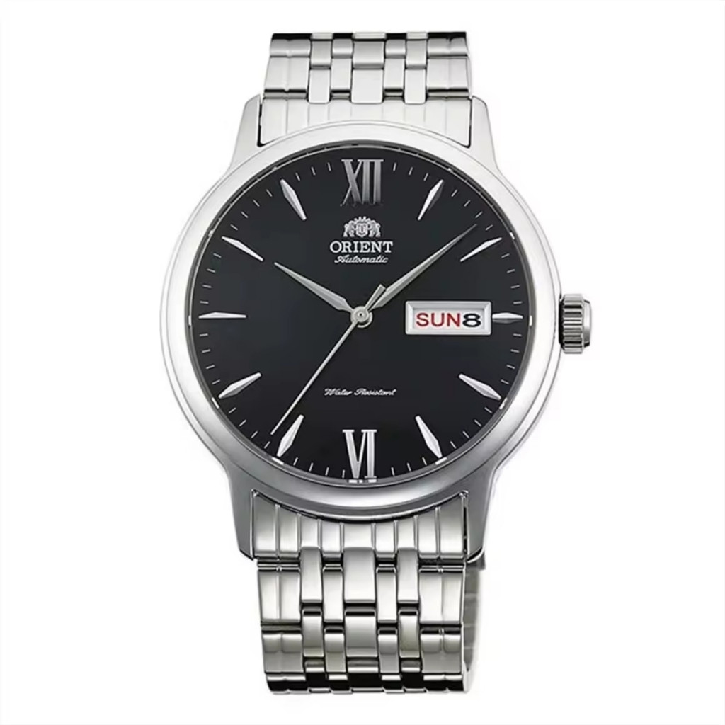 Asli Ori100%  Jam Tangan Pria ORIENT Classic SAA05003B Automatic Black Dial Stainless Steel Strap Ga