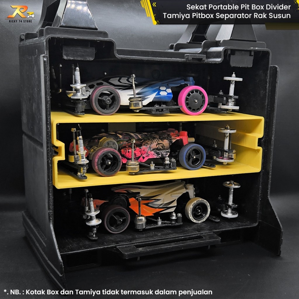 TOFA.ID Sekat Portable Pit Box Divider - Tamiya Pitbox Separator Sekat Rak Susun