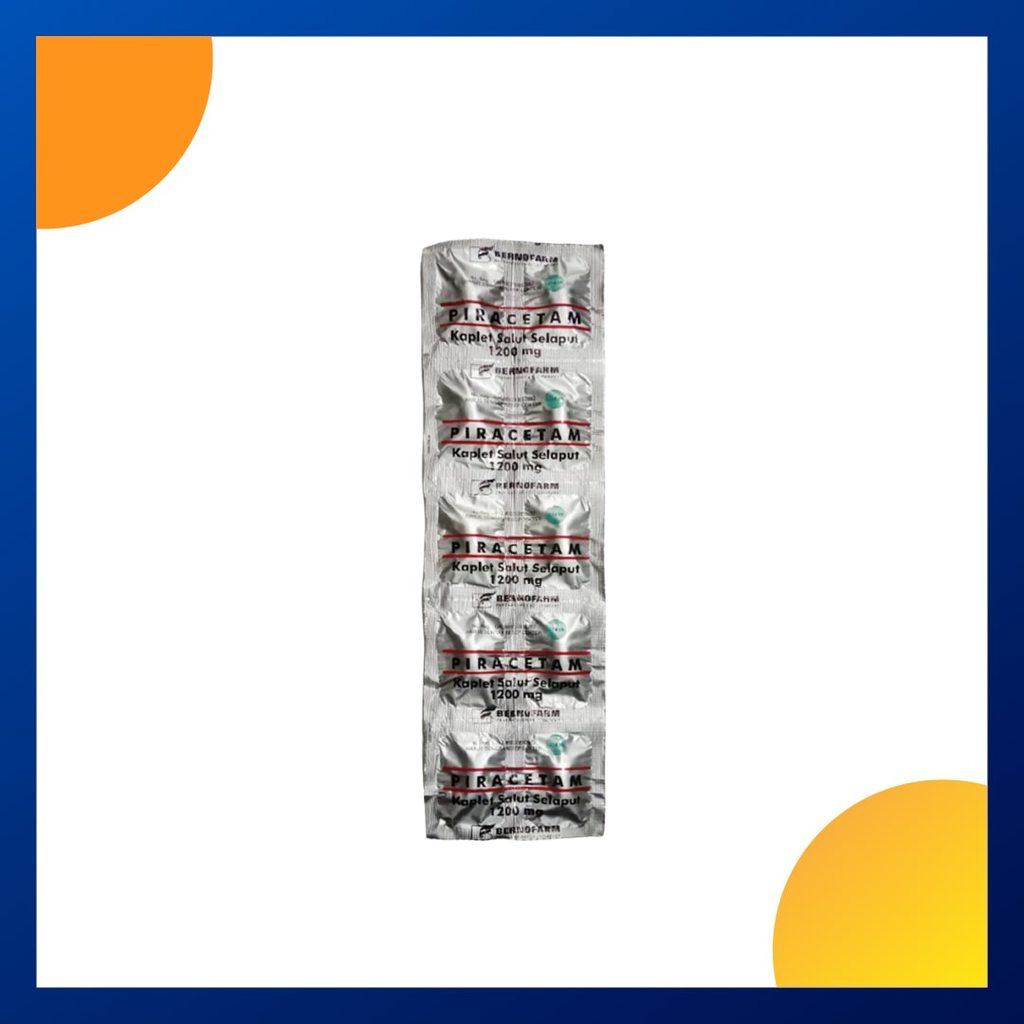 PIRACETAM GENERIK BERNOFARM 1200 MG 1 STRIP @ 10 KAPLET SALUT SELAPUT