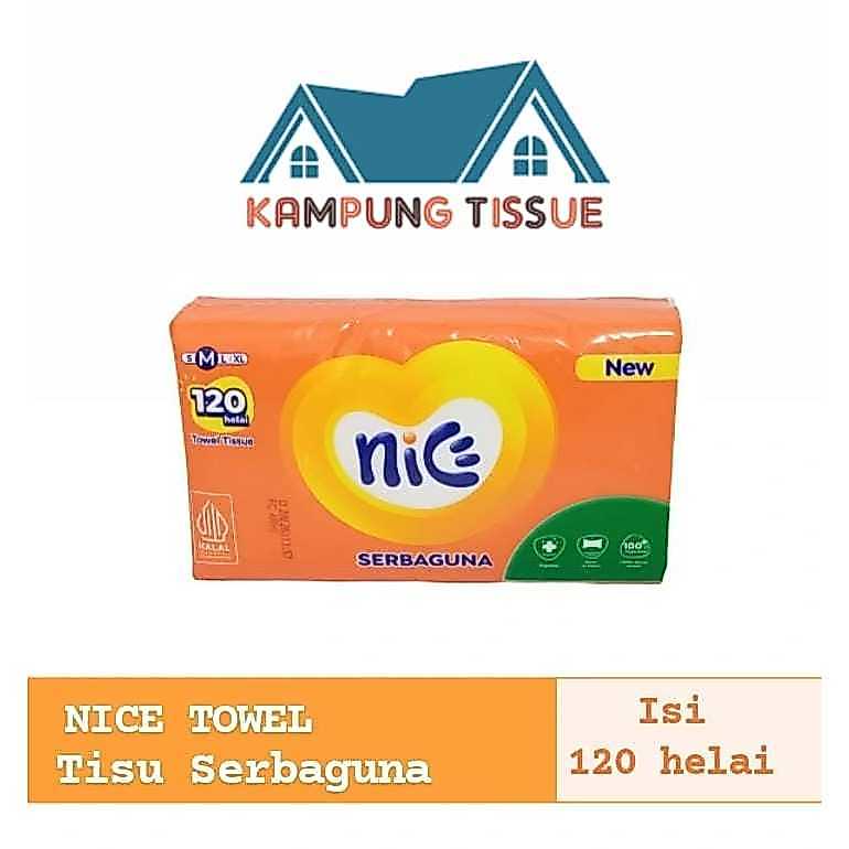 NICE TISU TOWEL120 helai 1ply/tissu towel NICE serbaguna 120S 1PLY