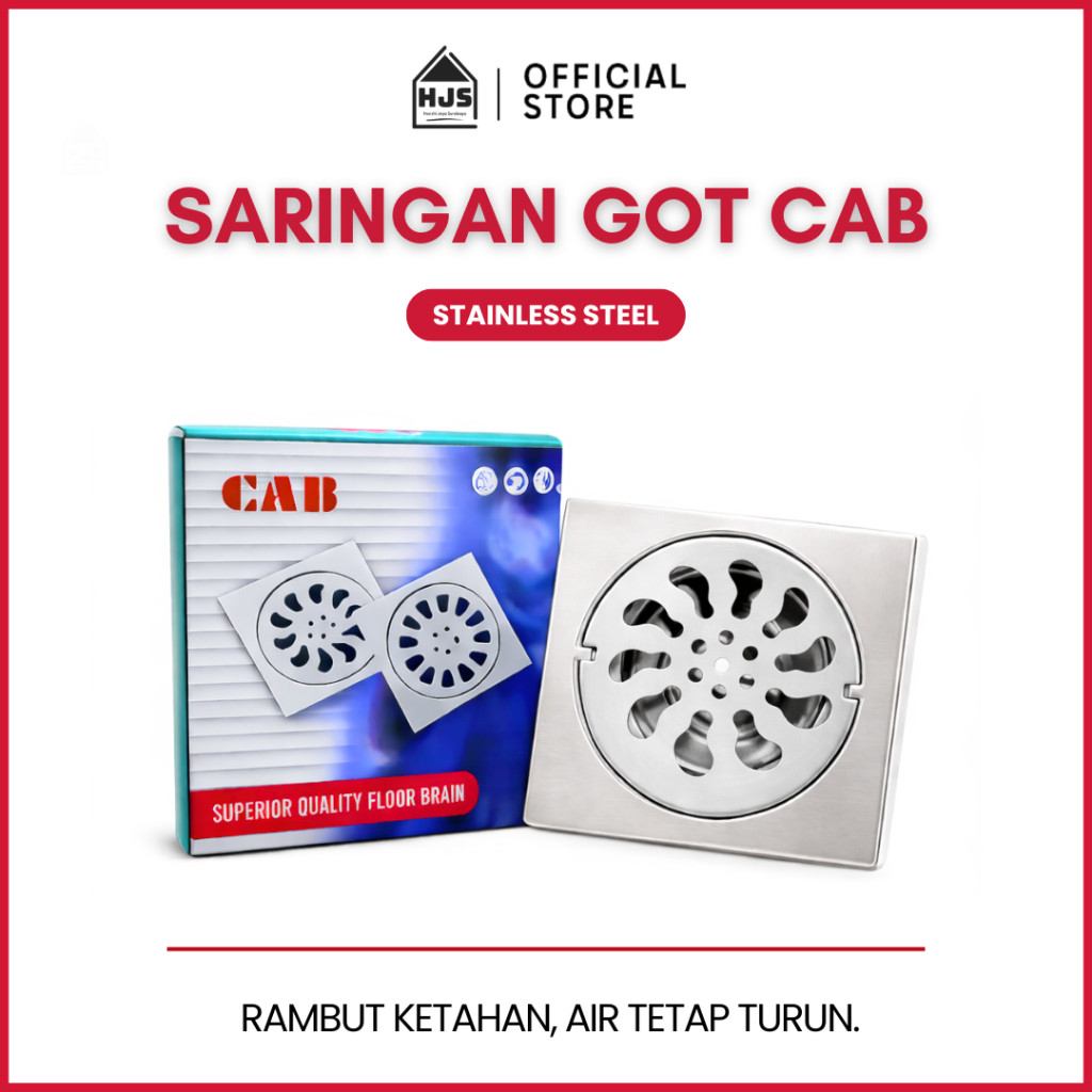 HJS Saringan Got Kamar Mandi Stainless steel / Floor Drain Stainless 4" CAB HSJ / Afur Kamar Mandi