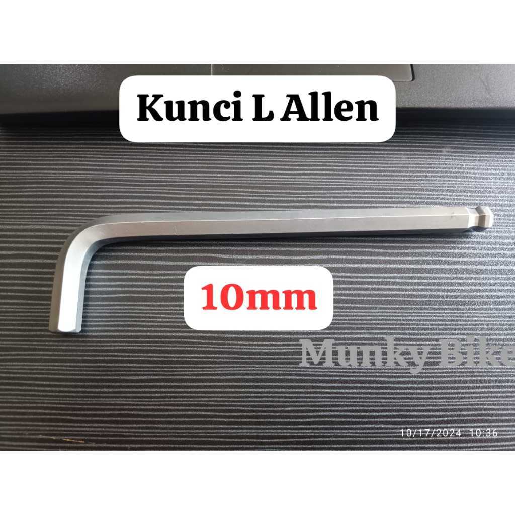 Foto Tool Alat Kunci Allen L 10mm 10 mm Eceran untuk Buka Baut Crank Kiri