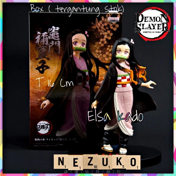 Action Figure Nezuko Kamado Kimetsu No Yaiba Box