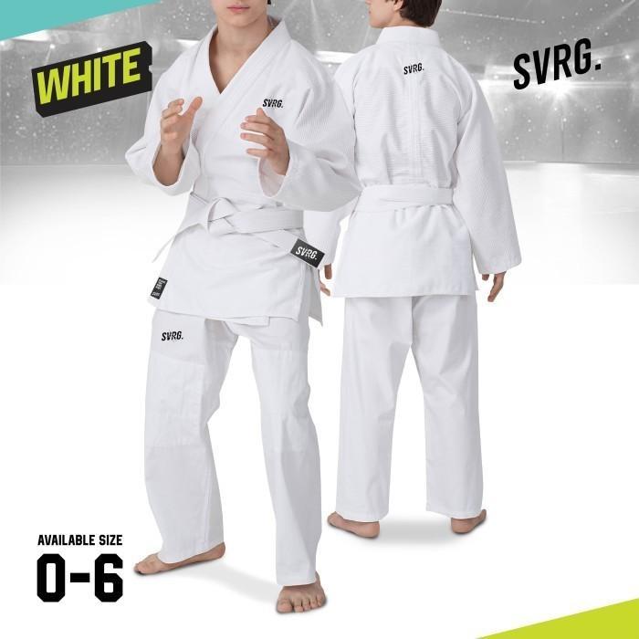 SVRG Gi Judo Pakaian Judogi - Baju Keikogi - Baju Judo Satu Set | Unisex - Putih, 0