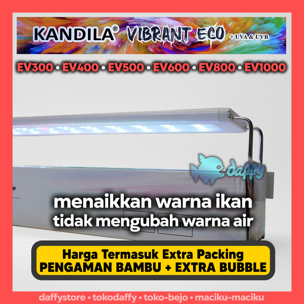 Kandila VIBRANT ECO : EV300 EV400 EV500 EV600 EV800 EV1000 UVA+UVB Lampu View Akuarium Ikan Hias
