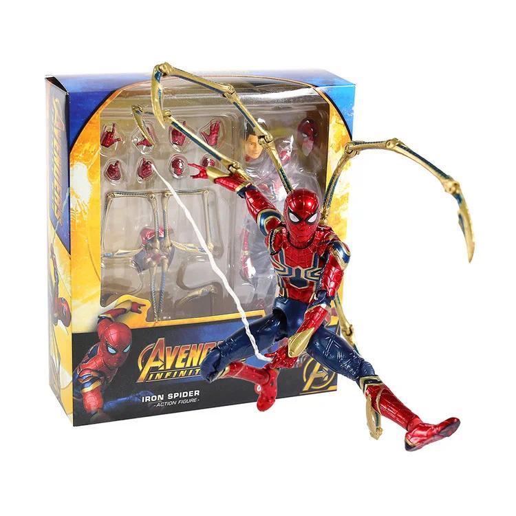 Marvel Iron Spider Mafex 081 PVC Joints Movable Figure Model Toys 14cm