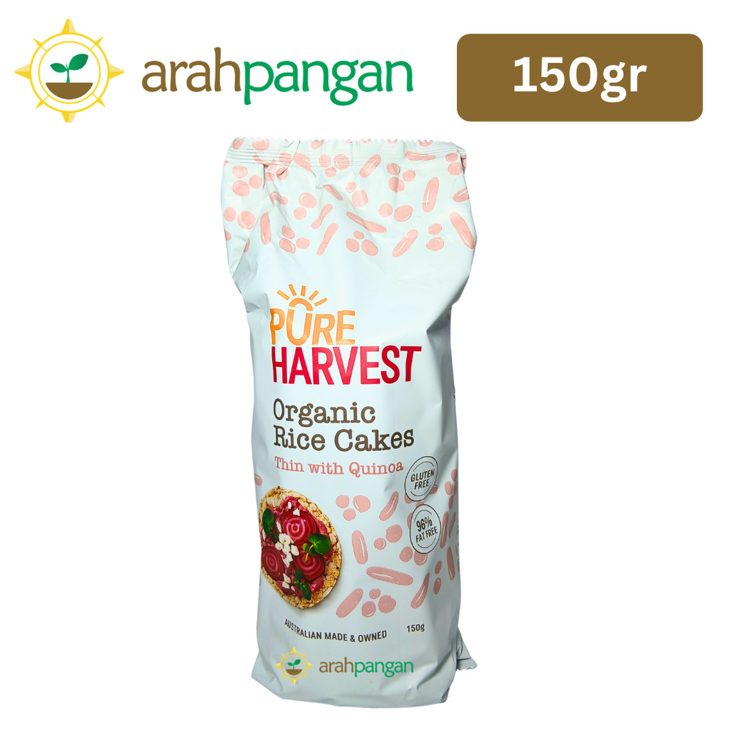 Pure Harvest Organic Rice Cakes Thin With Quinoa 150gr