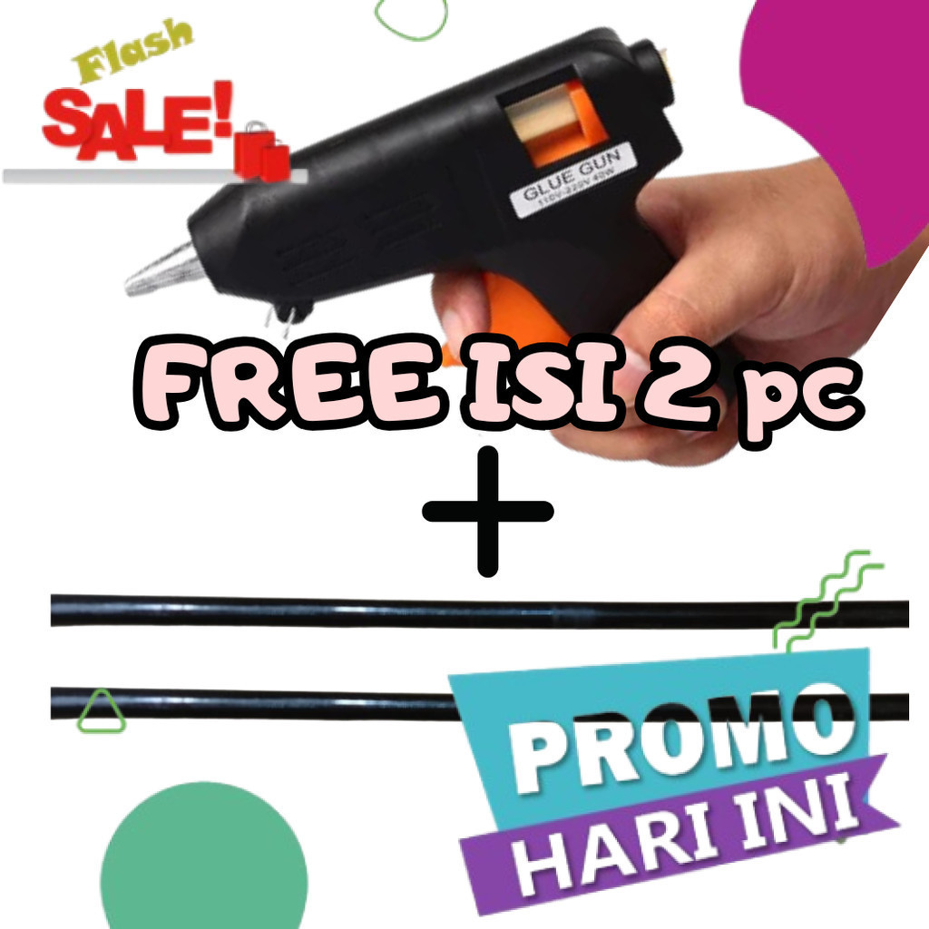 Cod Alat Tembak Lem Listrik Ember / Alat Tembak Lem Ember Plastik Anti Bocor Free Isi Refill