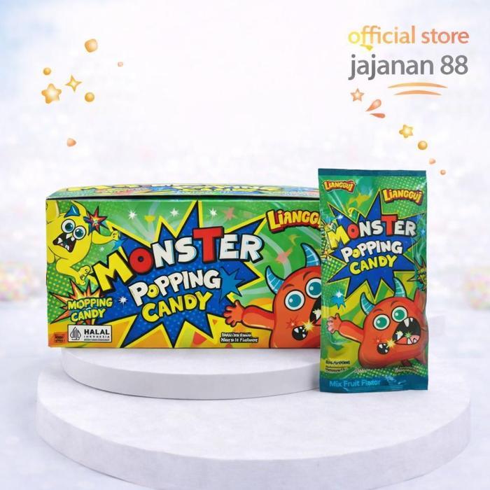Permen Monster Popping Candy Mix Fruit Luvmi isi 40 pcs - Lianggui