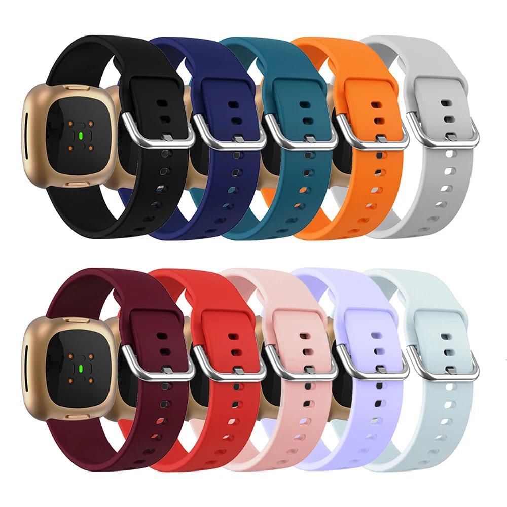 Silicone Strap For Fitbit Versa 3/Versa 4 Smart Wat Band for Fitbit Sense/Sense 2
