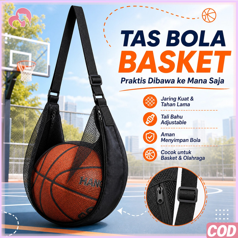 Tas Bola Selempang Tas Sepak Bola Tas Basket Tas Jaring Voli Tas Bola Cowok Keren Olahraga Serut Sel