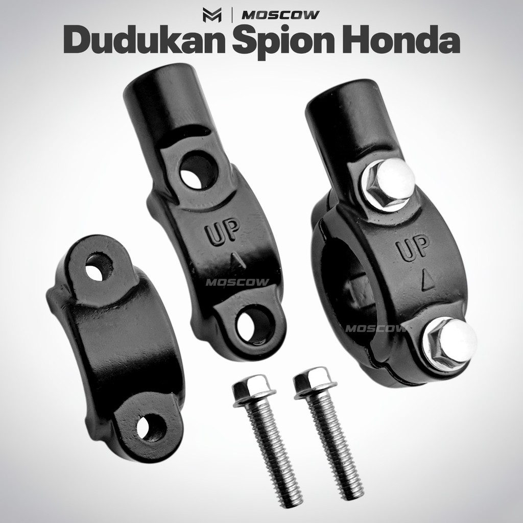 Dudukan Spion Stang Motor Custom Japstyle W175 Vixion CB150R Kiri Kanan Hitam KLEMAN BRAKET DUDUKAN 