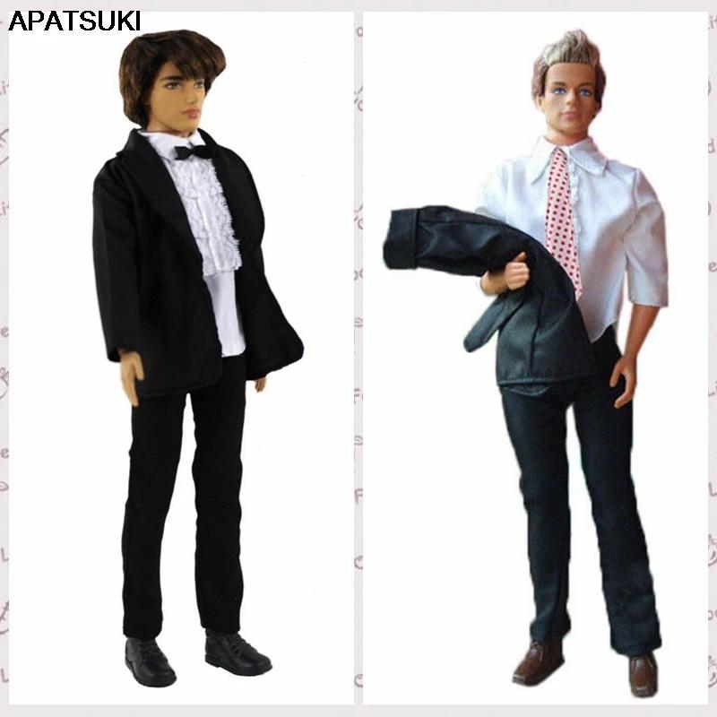 1set Western-Style Business Suit Clothes for Ken Dolls Outfits Wedng Clothes for Barbie's Boyfriend 