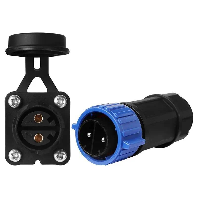 Trolling Motor Plug Set, 12V24V 36V48V Plug For Down Rigger  Fishing Reel Waterproof Marine Boat DC 