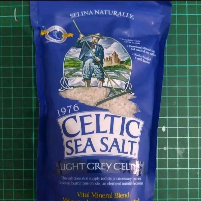 (Ready) Celtic Sea Salt light grey celtic 454 gram butiran garamnya kasar